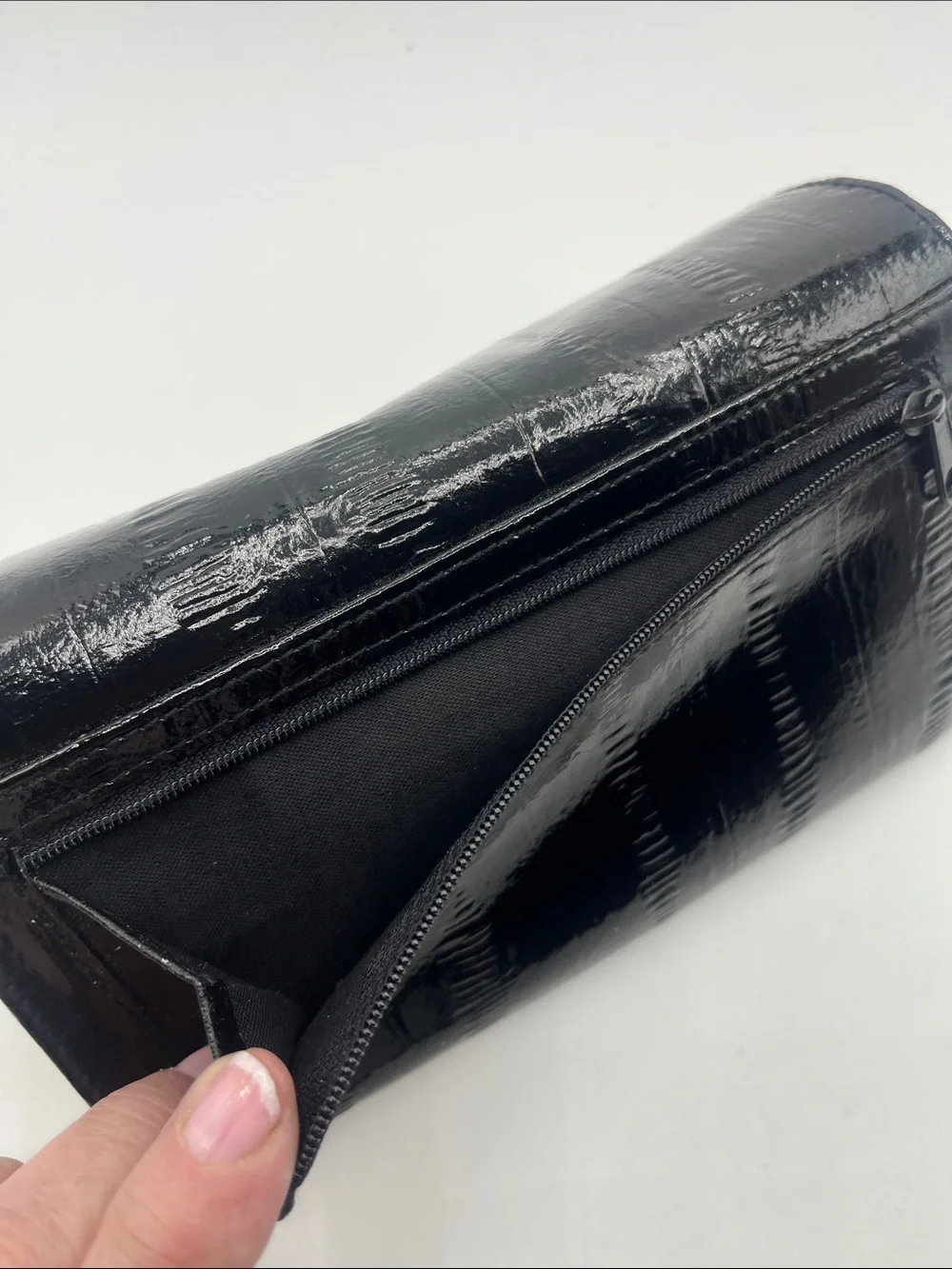 Black Eel skin Chain Accent Women’s Wallet